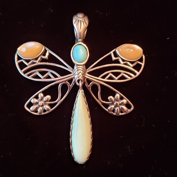 Veronica Benally Jewelry Veronica Benally Sterling Silver Dragonfly